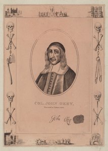 Coronel John Okey, ejecutado en Tyburn, 1662 de English School